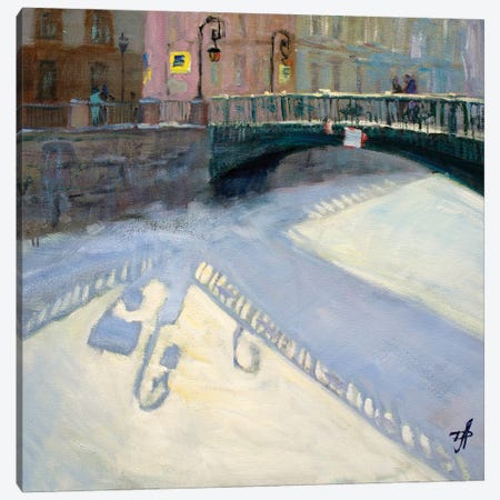 Italian Bridge Saint Petersburg Canvas Print #HDV155} by CountessArt Canvas Artwork