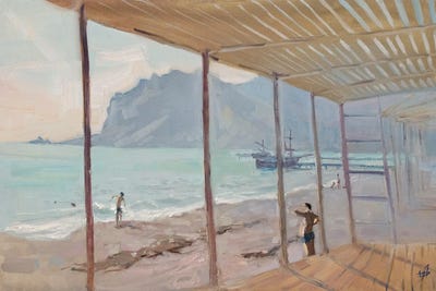 Koktebel Autumnt Bathers by CountessArt art print