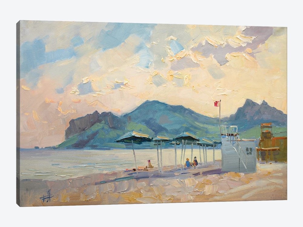 Koktebel Longe Beach by CountessArt 1-piece Canvas Art Print