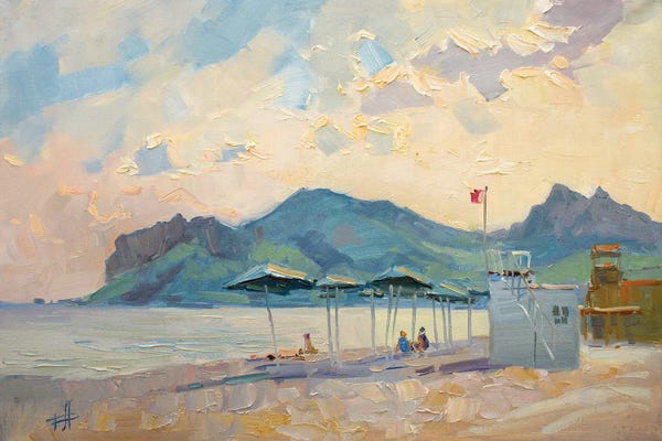 Artists Like Monet: Koktebel Longe Beach by CountessArt