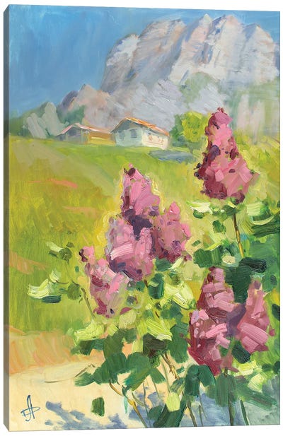 Lilac In Dimerdzhi Mount Canvas Art Print - CountessArt