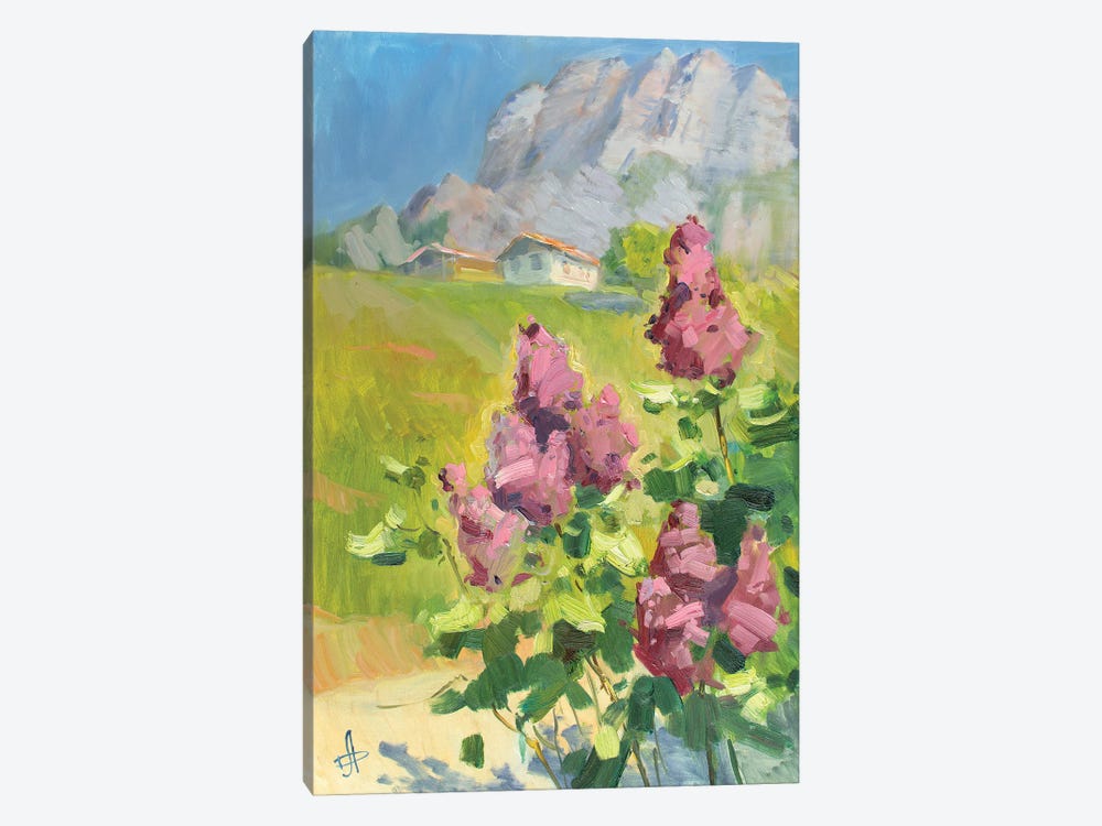 Lilac In Dimerdzhi Mount by CountessArt 1-piece Canvas Artwork