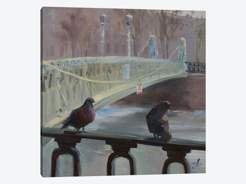 Lions Bridge Saint Petersburg by CountessArt 1-piece Canvas Artwork