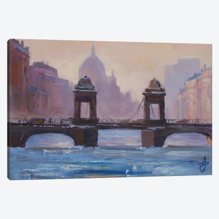 Lomonosov Bridge Saint Petersburg Canvas Print #HDV177} by CountessArt Canvas Art