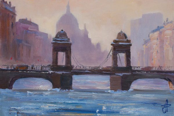 CountessArt: Lomonosov Bridge Saint Petersburg by CountessArt