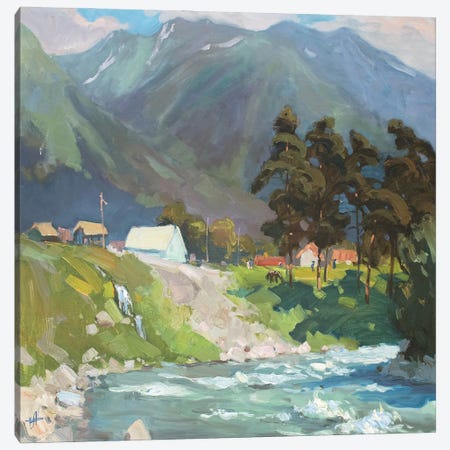 Mountain Stream In Arkhyz Canvas Print #HDV187} by CountessArt Art Print
