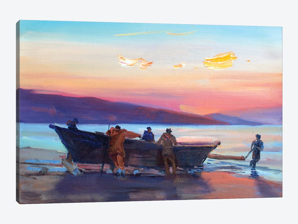 Night Fishing by CountessArt 1-piece Canvas Art