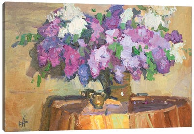 Night Lilac Canvas Art Print - CountessArt