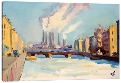 Obukhov Bridge Saint Petersburg Canvas Art Print - CountessArt