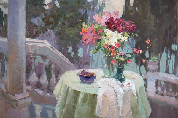 CountessArt: On The Terrace Of Old Villa by CountessArt