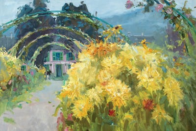 Path From Claude Monet Lily Pond by CountessArt framed wall art