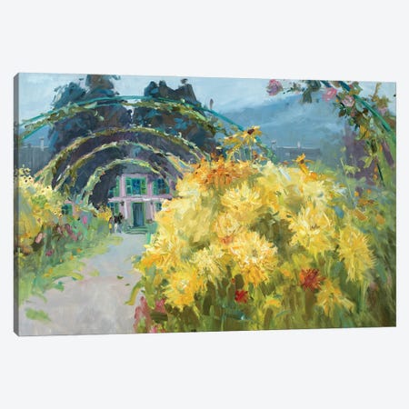 Path From Claude Monet Lily Pond Canvas Print #HDV206} by CountessArt Canvas Wall Art