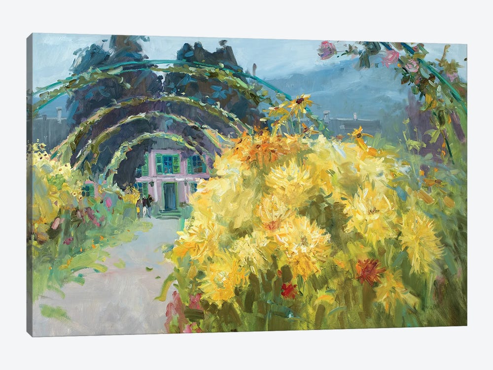 Path From Claude Monet Lily Pond by CountessArt 1-piece Canvas Print