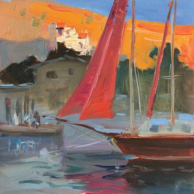 Pink Sails by CountessArt canvas print