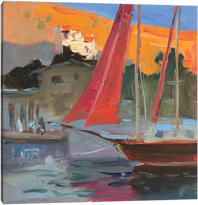 Pink Sails Canvas Art Print - CountessArt