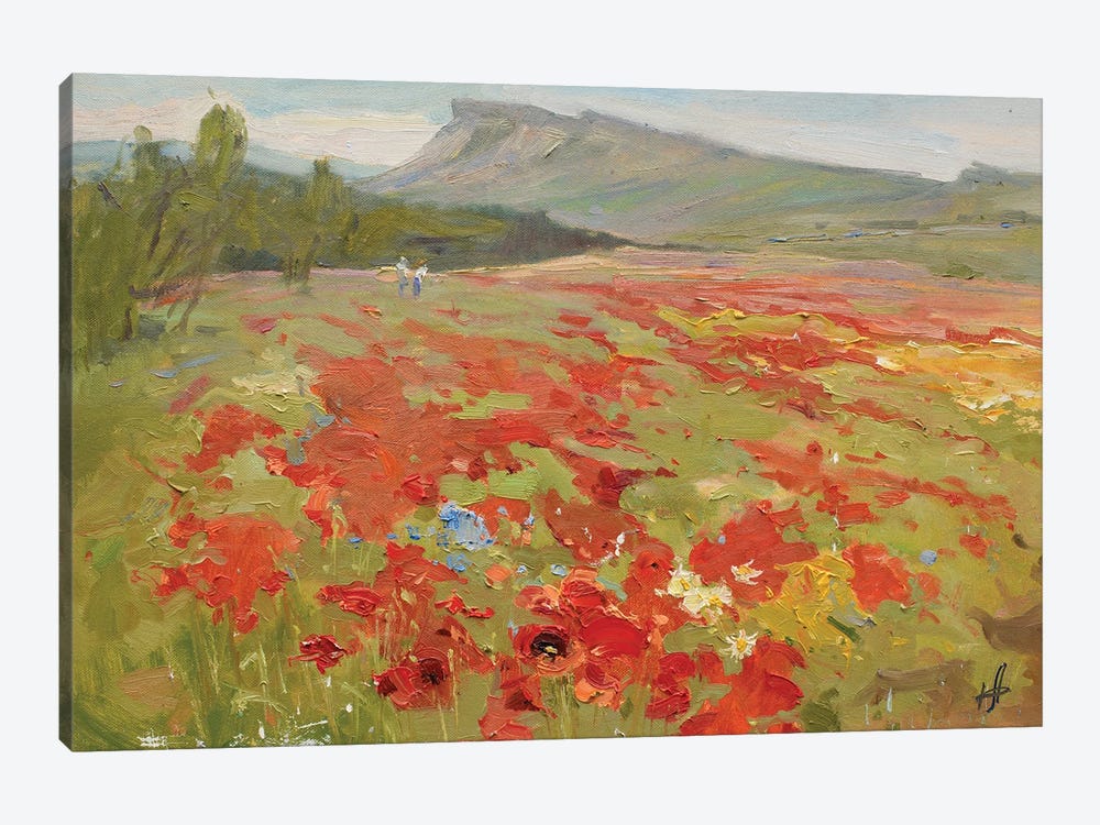 Poppy Field by CountessArt 1-piece Canvas Wall Art