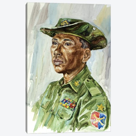 Portrait Of Warrant Officer Canvas Print #HDV213} by CountessArt Canvas Wall Art