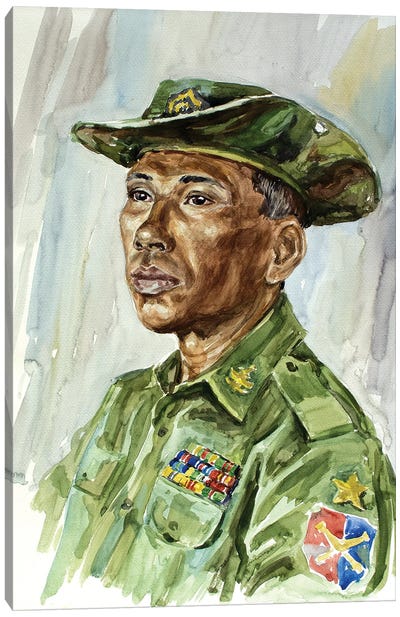Portrait Of Warrant Officer Canvas Art Print - CountessArt