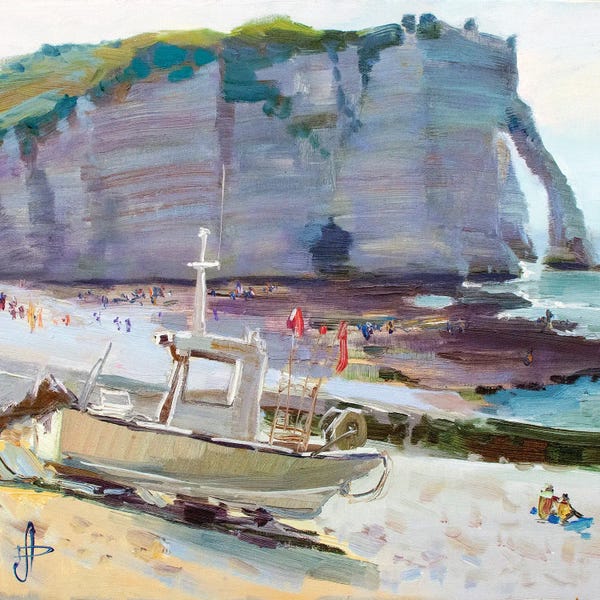 CountessArt: Etretat At Low Tide France by CountessArt