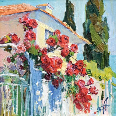 Roses In Koktebel by CountessArt canvas print