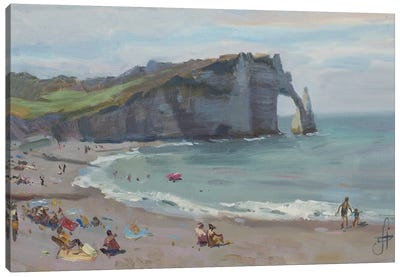 Etretat France Canvas Art Print - Contemporary Coastal