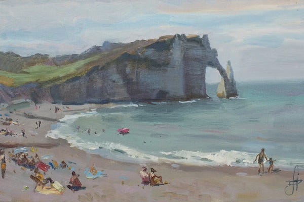 Contemporary Coastal: Etretat France by CountessArt