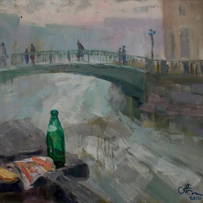 Sennoy Bridge Saint Petersburg by CountessArt framed canvas print