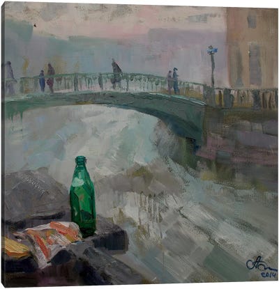 Sennoy Bridge Saint Petersburg Canvas Art Print - CountessArt