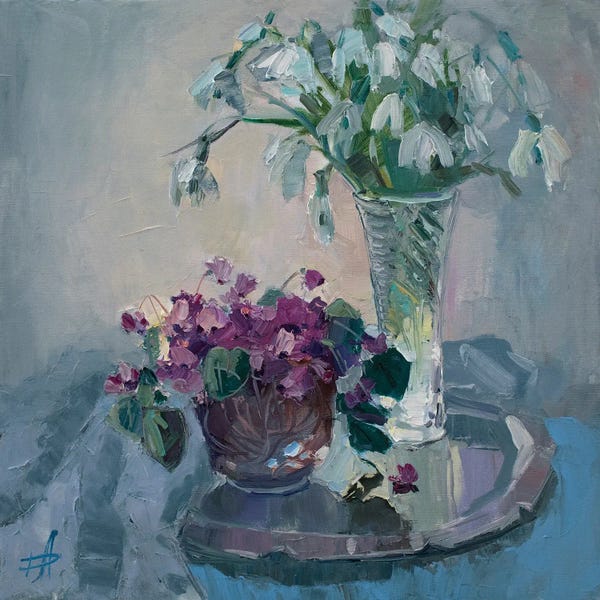 Snowdrops And Cyclamen