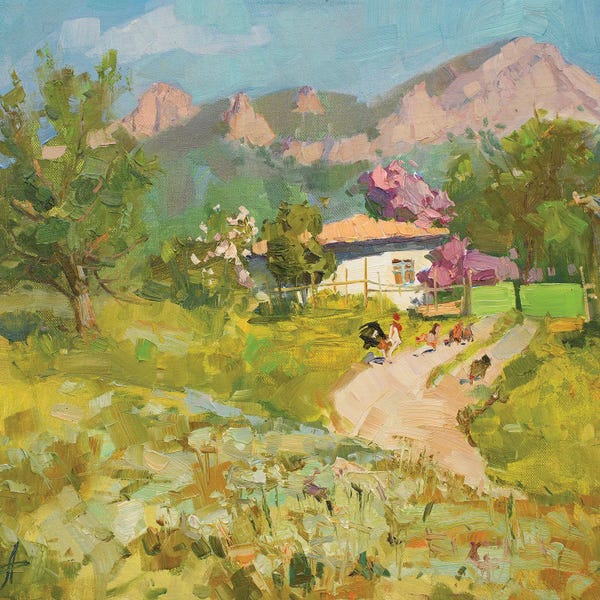 CountessArt: Spring A Cottage In The Mountains by CountessArt