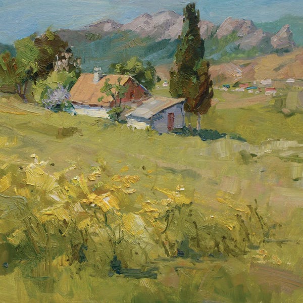 CountessArt: Spring A Hut In The Mountains by CountessArt
