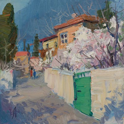 Spring Gurzuf by CountessArt framed wall art