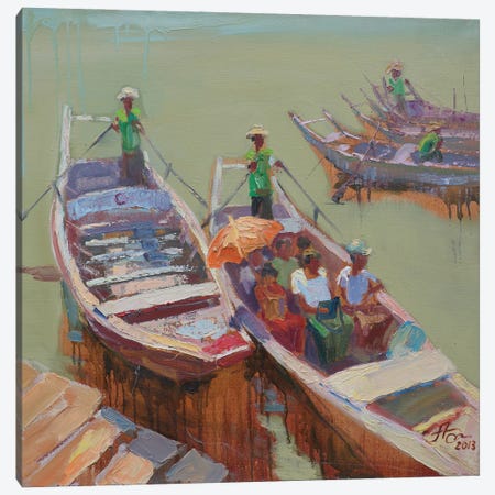 Feryboats Canvas Print #HDV24} by CountessArt Canvas Art
