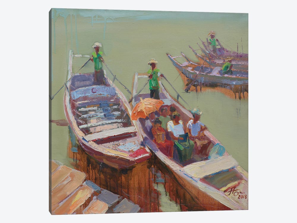 Feryboats by CountessArt 1-piece Canvas Art Print