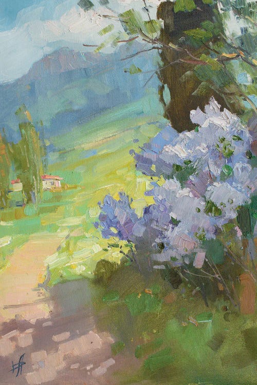 Spring Lilac In Mountains