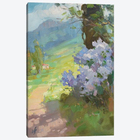 Spring Lilac In Mountains Canvas Print #HDV253} by CountessArt Canvas Wall Art