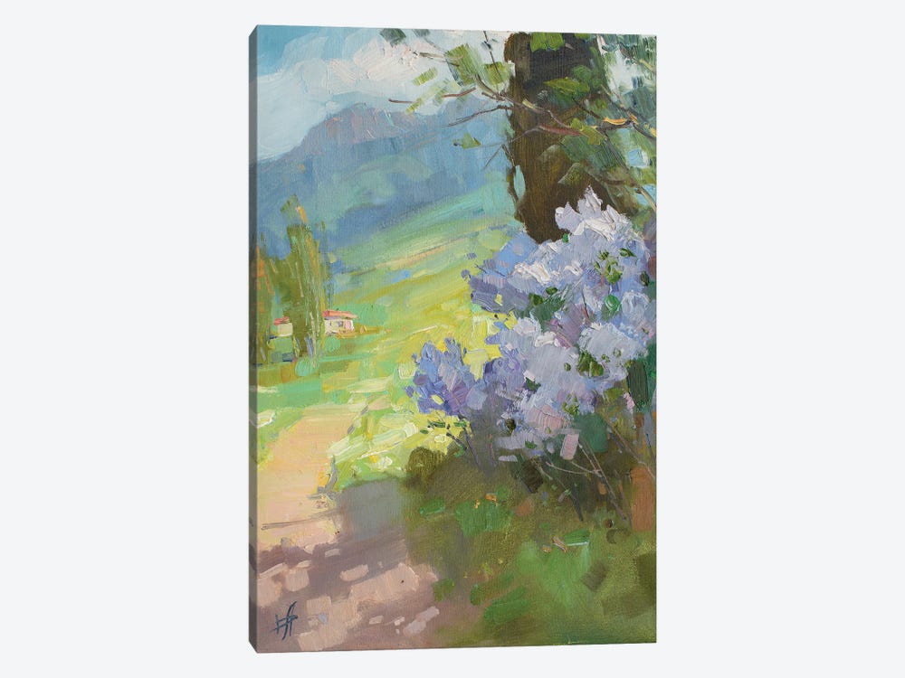 Spring Lilac In Mountains by CountessArt 1-piece Canvas Print