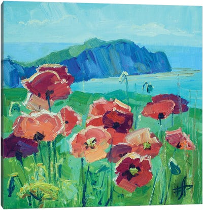 Spring Poppies Canvas Art Print - CountessArt