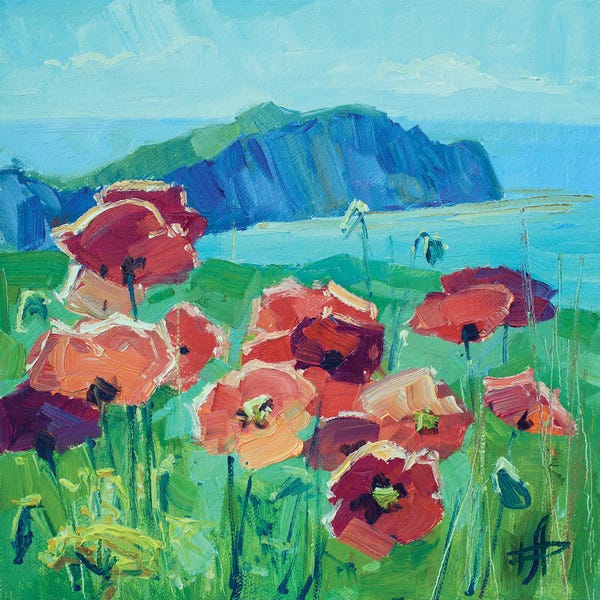Landscapes In Bloom: Spring Poppies by CountessArt