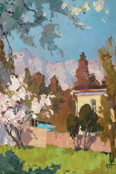 Spring Semeiz At The Foot Of Ai-Petri Mount by CountessArt canvas print