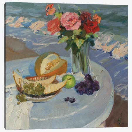 Still Life By The Seaside Canvas Print #HDV261} by CountessArt Canvas Art Print