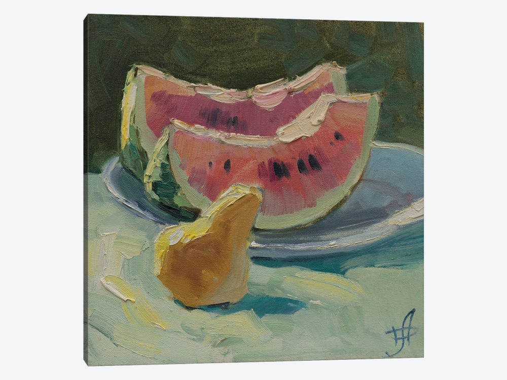 Still Life With Watermelon by CountessArt 1-piece Art Print