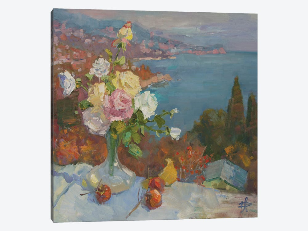 Stilllife With View To Bay Aya by CountessArt 1-piece Canvas Print