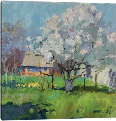 Summer House In April Canvas Art Print - CountessArt