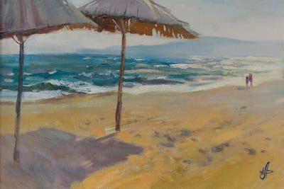 Sunny Seaside by CountessArt canvas print