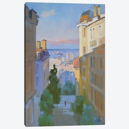View Over Paris From Montmartre Slope France Canvas Print #HDV287} by CountessArt Canvas Art