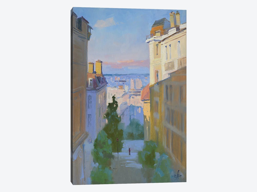 View Over Paris From Montmartre Slope France by CountessArt 1-piece Canvas Artwork