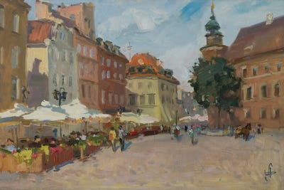 Warsaw Old Town by CountessArt art print