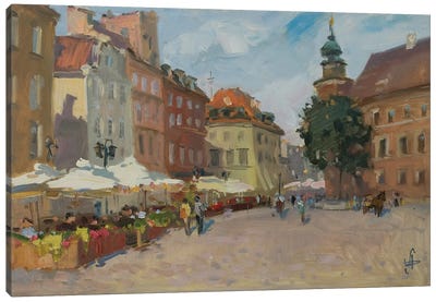 Warsaw Old Town Canvas Art Print - Poland