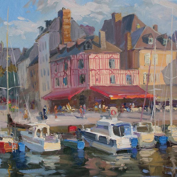 Yachts: Yachts On Moorage Honfleur France by CountessArt